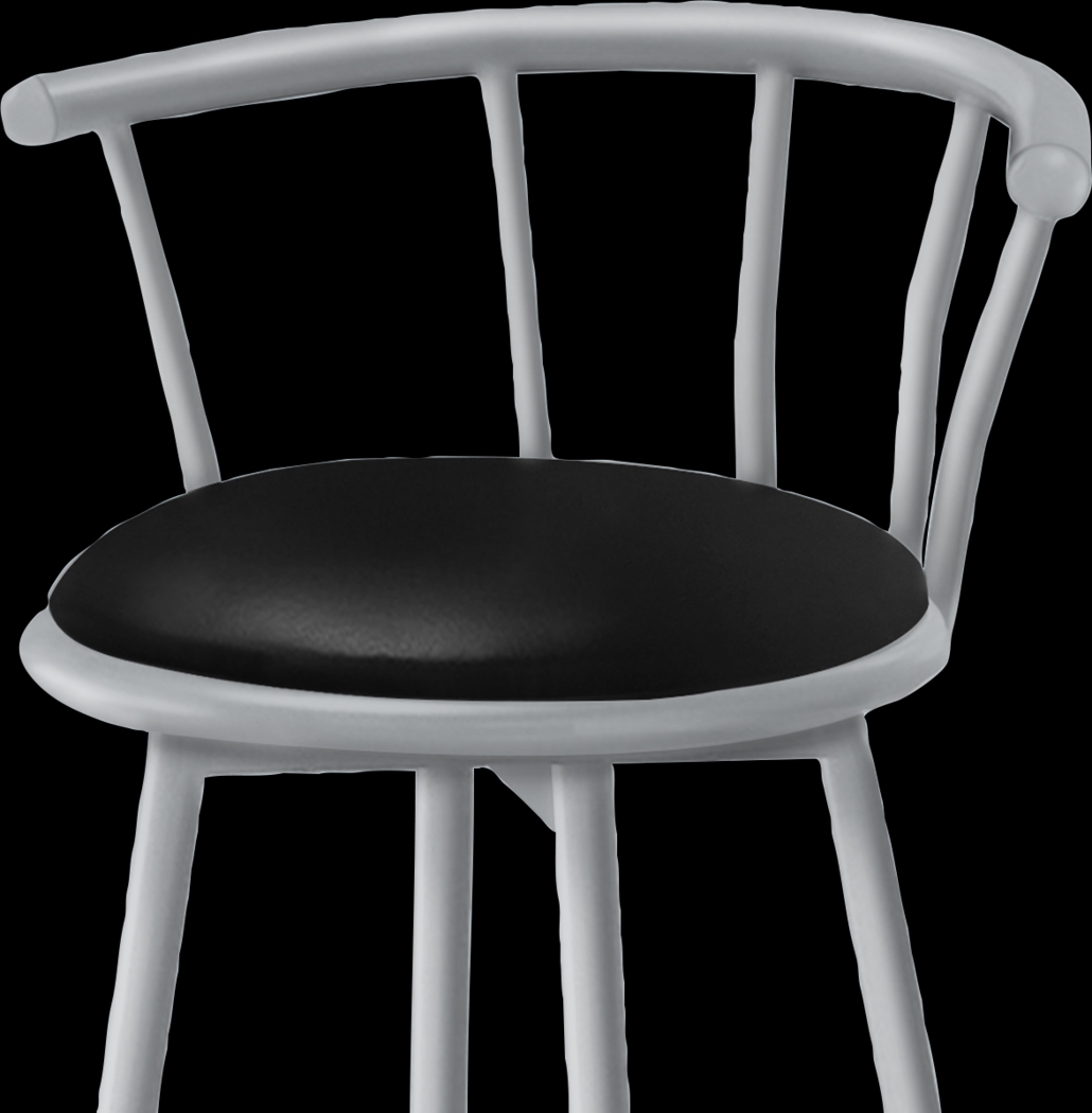 Sesslie Black Swivel Barstool, Set of 2 - Thumbnail - Image 3