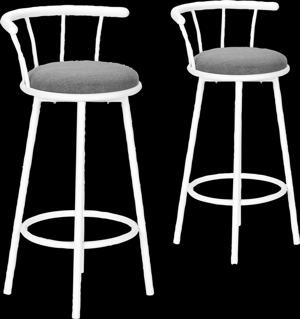 Sesslie Gray Swivel Barstool, Set of 2 - Thumbnail - Image 1