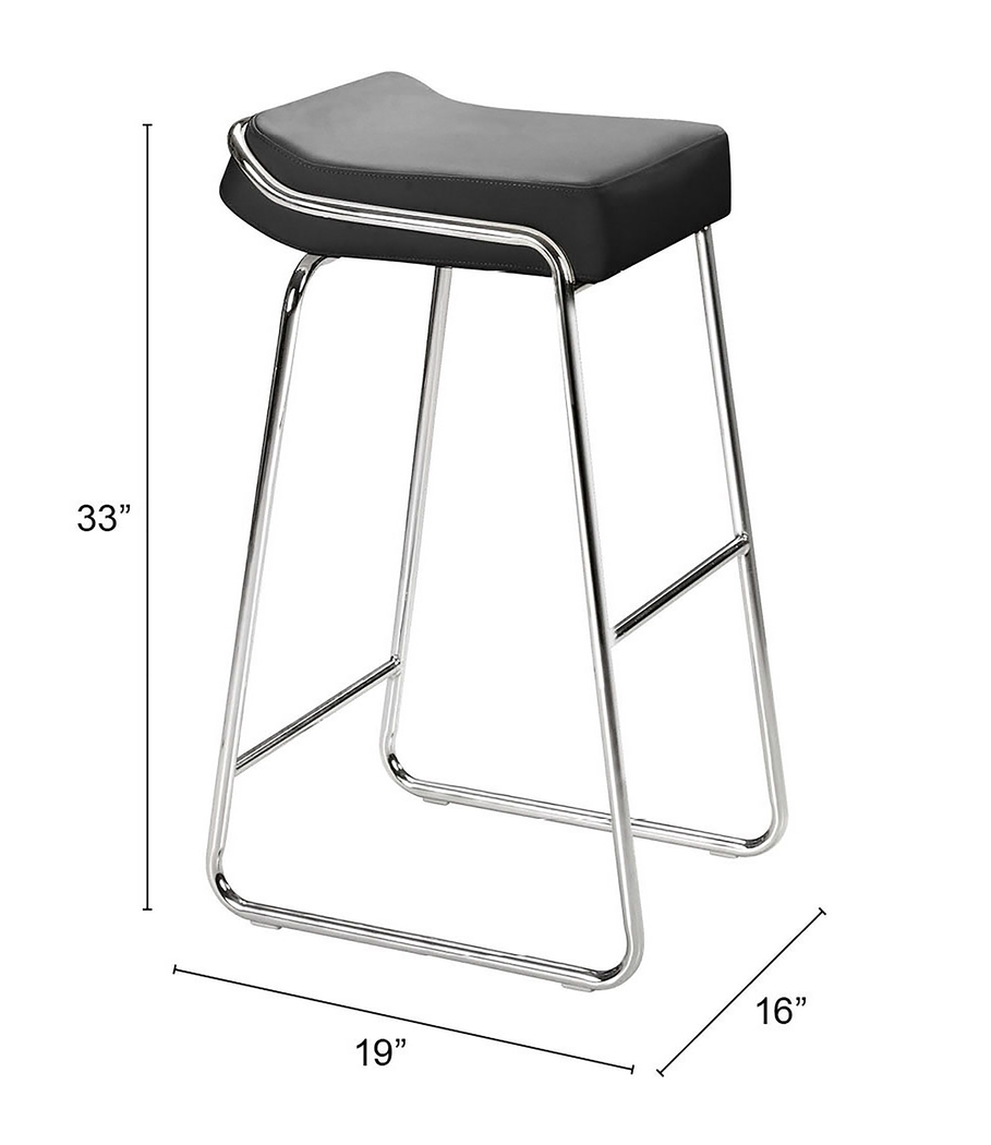 Setera Black Bar Stool, Set of 2 - Thumbnail - Image 5