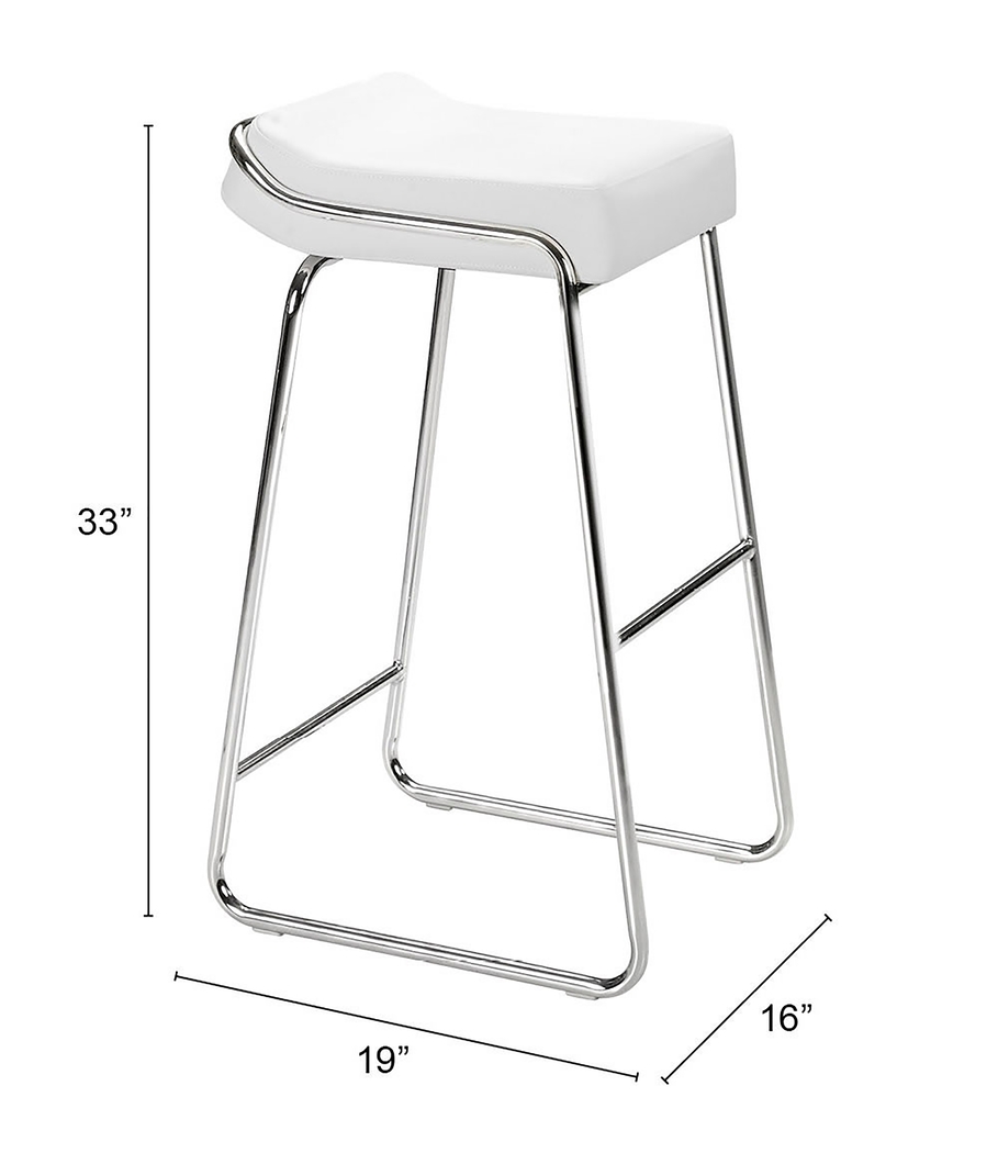Setera White Bar Stool, Set of 2 - Thumbnail - Image 5