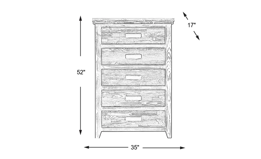 Dimension Image. Please refer to the Dimension Tab on this page for dimension details.