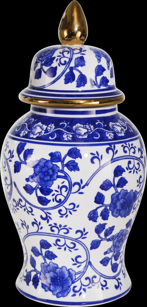 Severine Blue Temple Jar - Thumbnail - Image 1