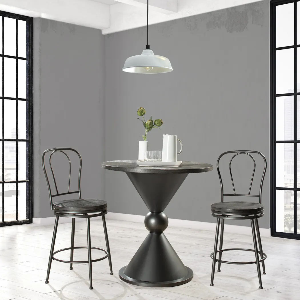 Severn Charcoal 3 Pc Counter Height Dining Set - Thumbnail - Image 2