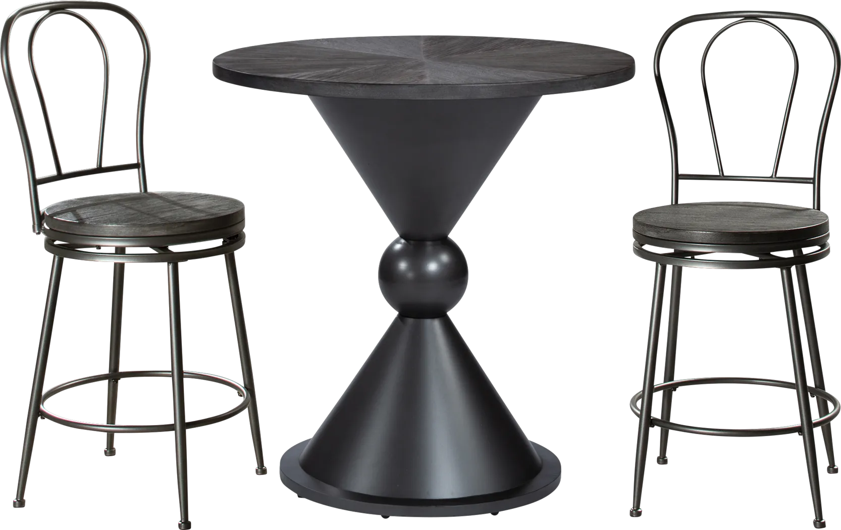Severn Charcoal 3 Pc Counter Height Dining Set - Thumbnail - Image 1