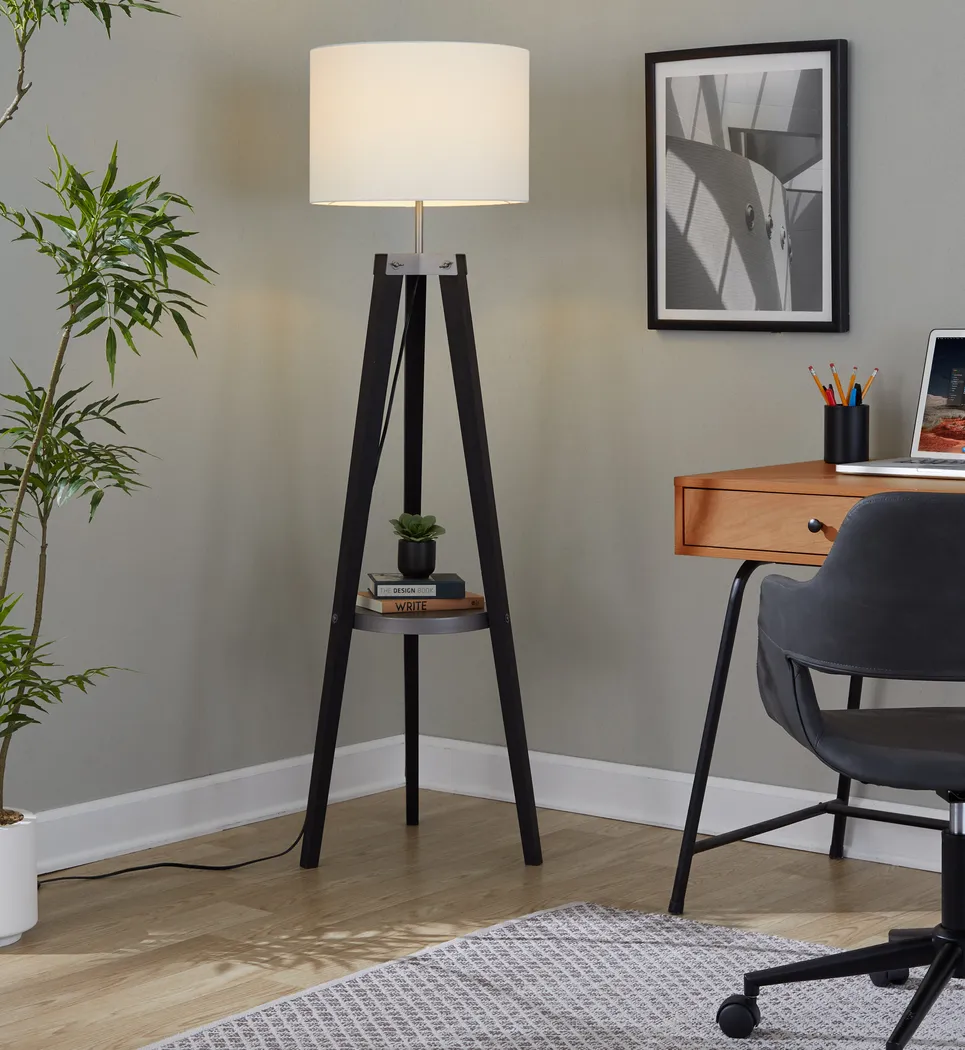 Seville Farm Black Floor Lamp - Thumbnail - Image 2