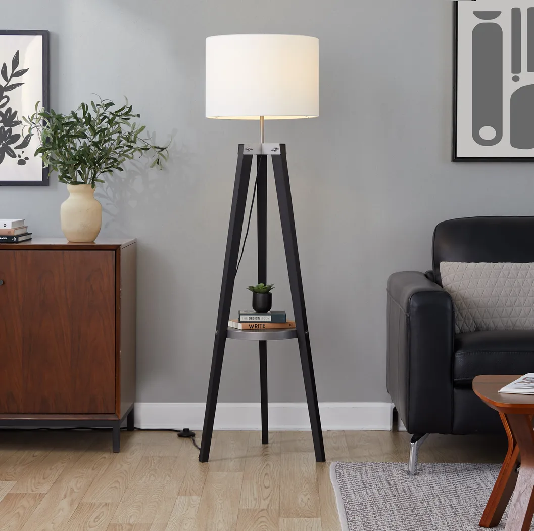 Seville Farm Black Floor Lamp - Thumbnail - Image 3