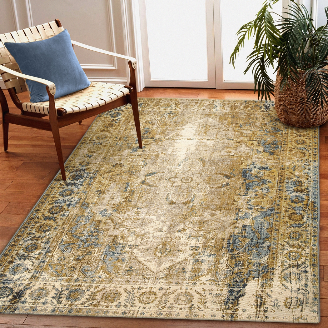 Seward Blue 7'10 x 9'10 Indoor/Outdoor Rug - Thumbnail - Image 2