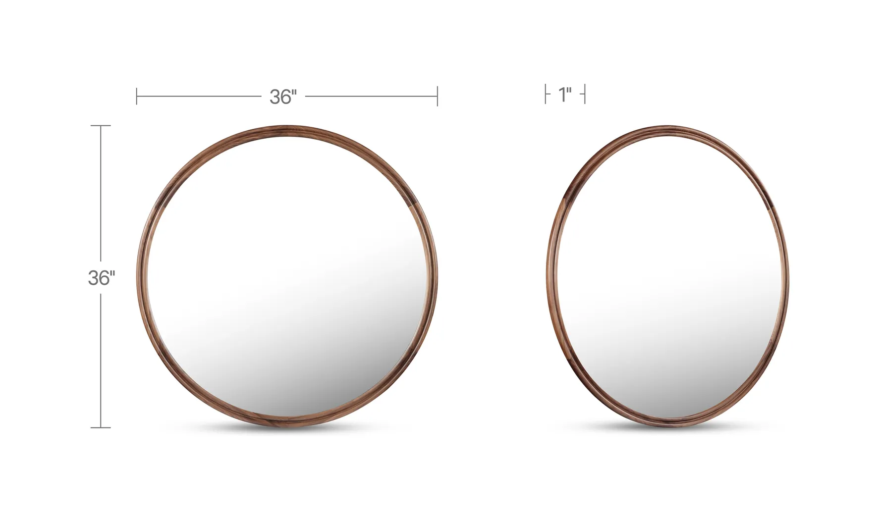 Shaahi Brown Roud Mirror - Image 3