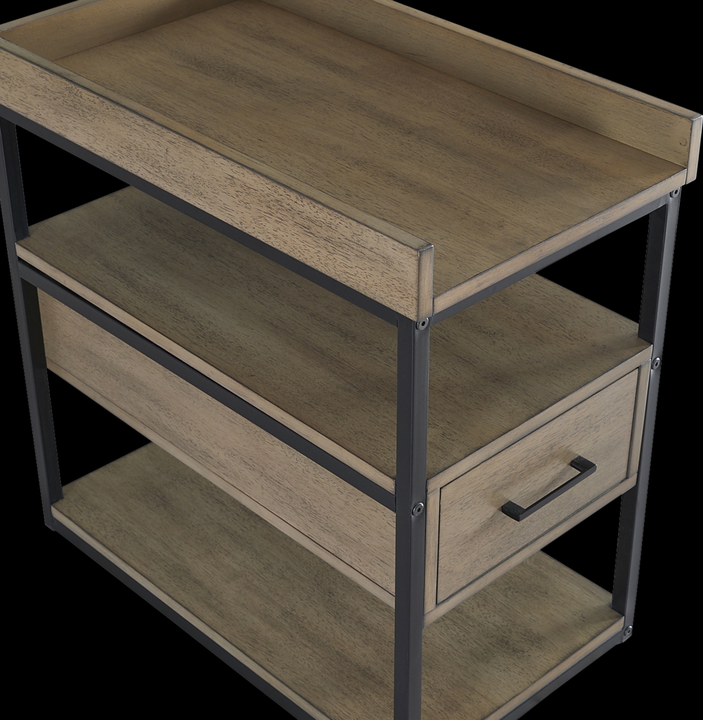 Shadbush Brown Chairside Table - Thumbnail - Image 2