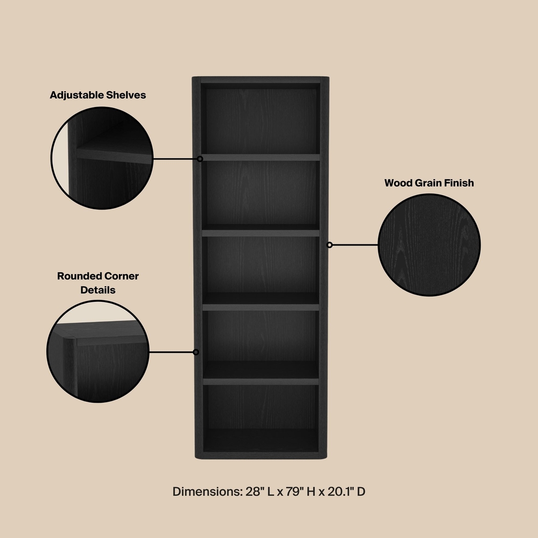 Shadebooks I Black Bookcase - Thumbnail - Image 3