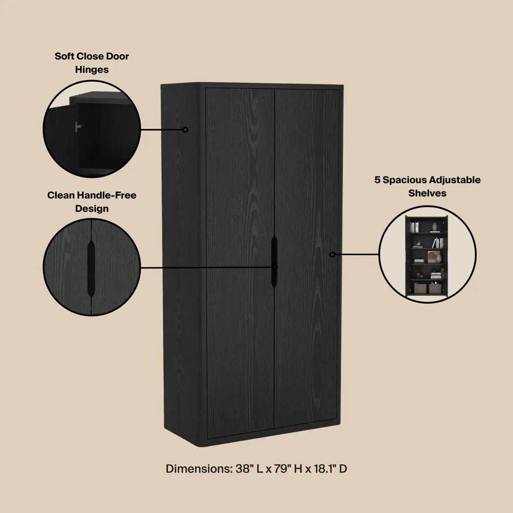 Shadebooks II Black Storage Cabinet - Thumbnail - Image 3