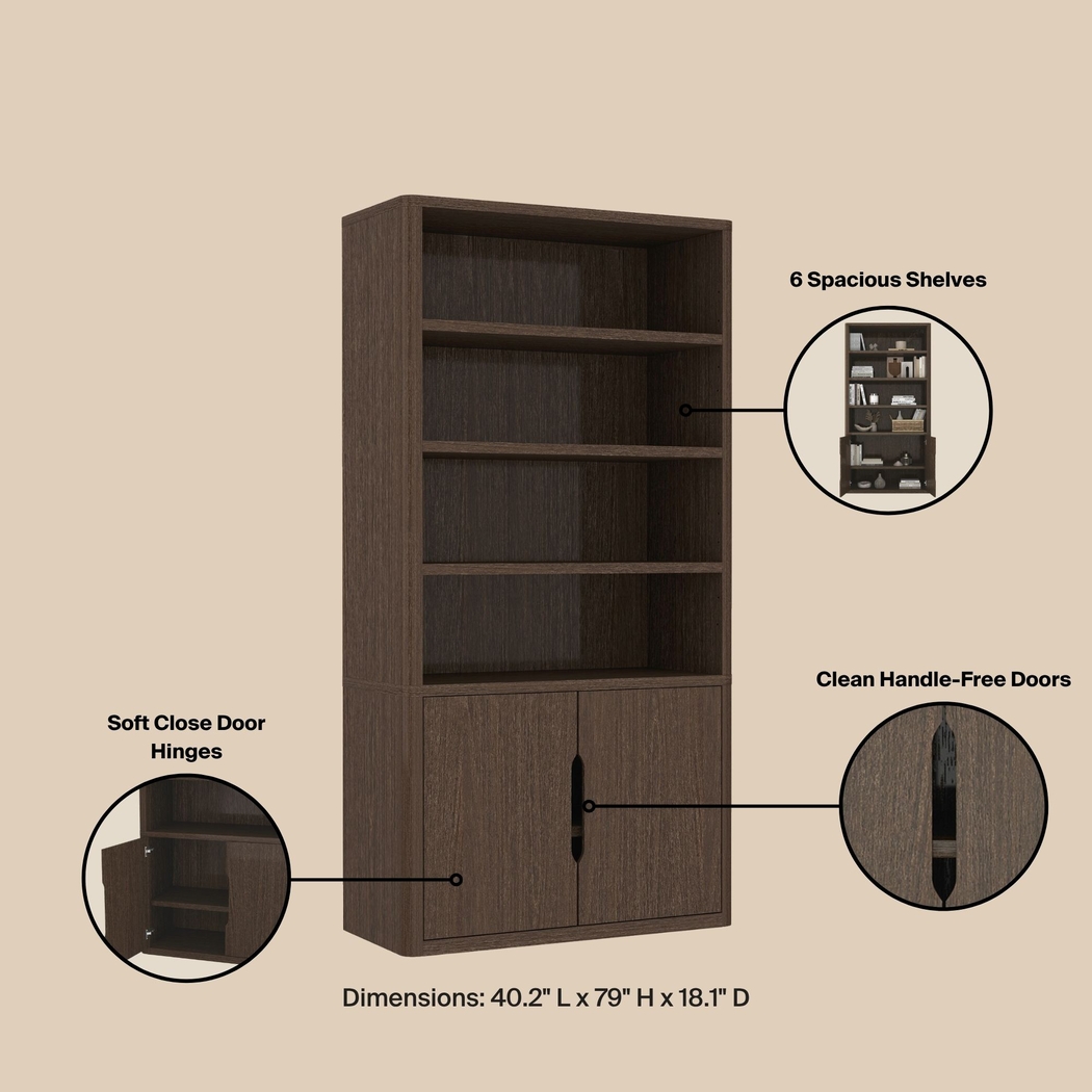 Shadebooks IV Brown Bookcase - Thumbnail - Image 4
