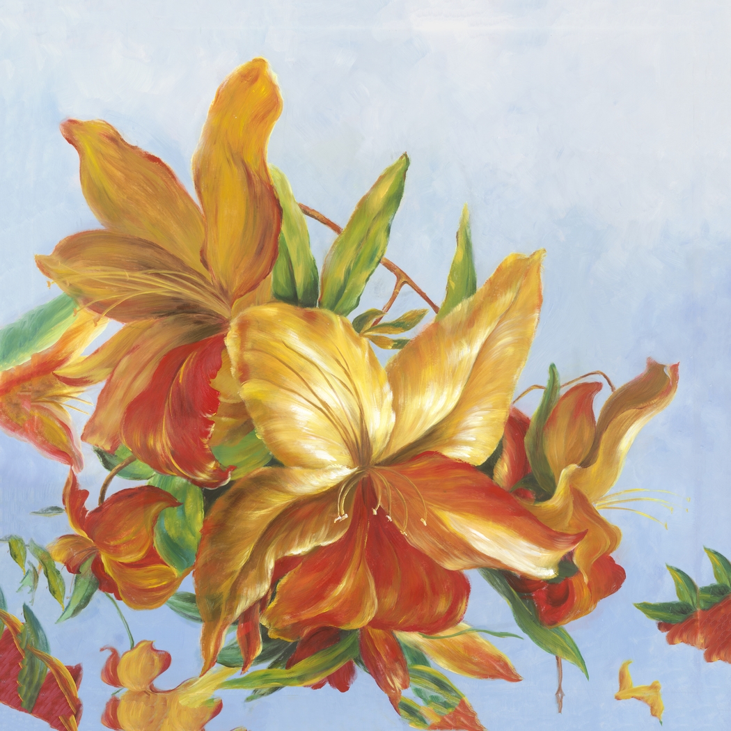 Shades of Orange 5' Square Canvas Artwork - Thumbnail - Image 1