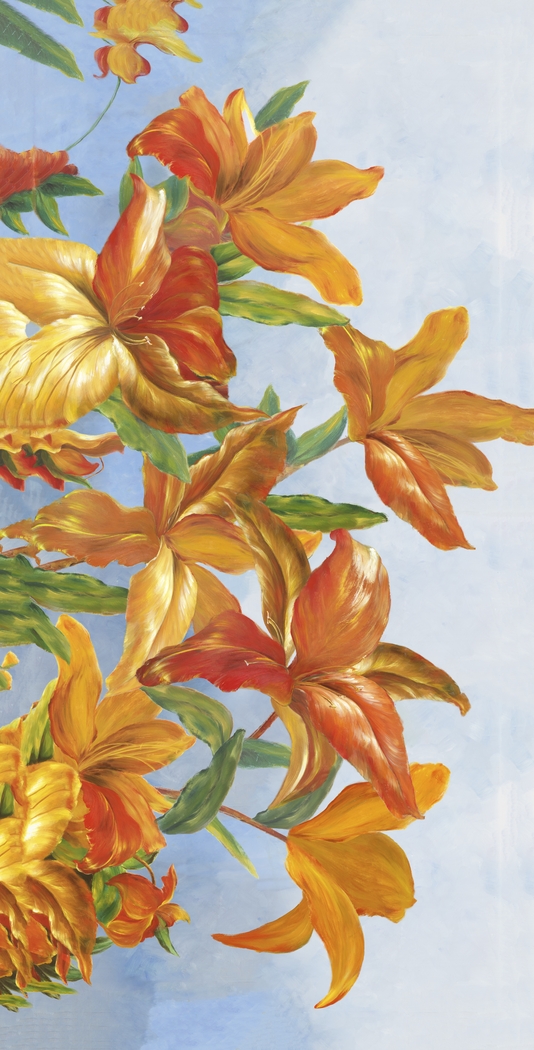 Shades of Orange 7' Long Canvas Artwork - Thumbnail - Image 1