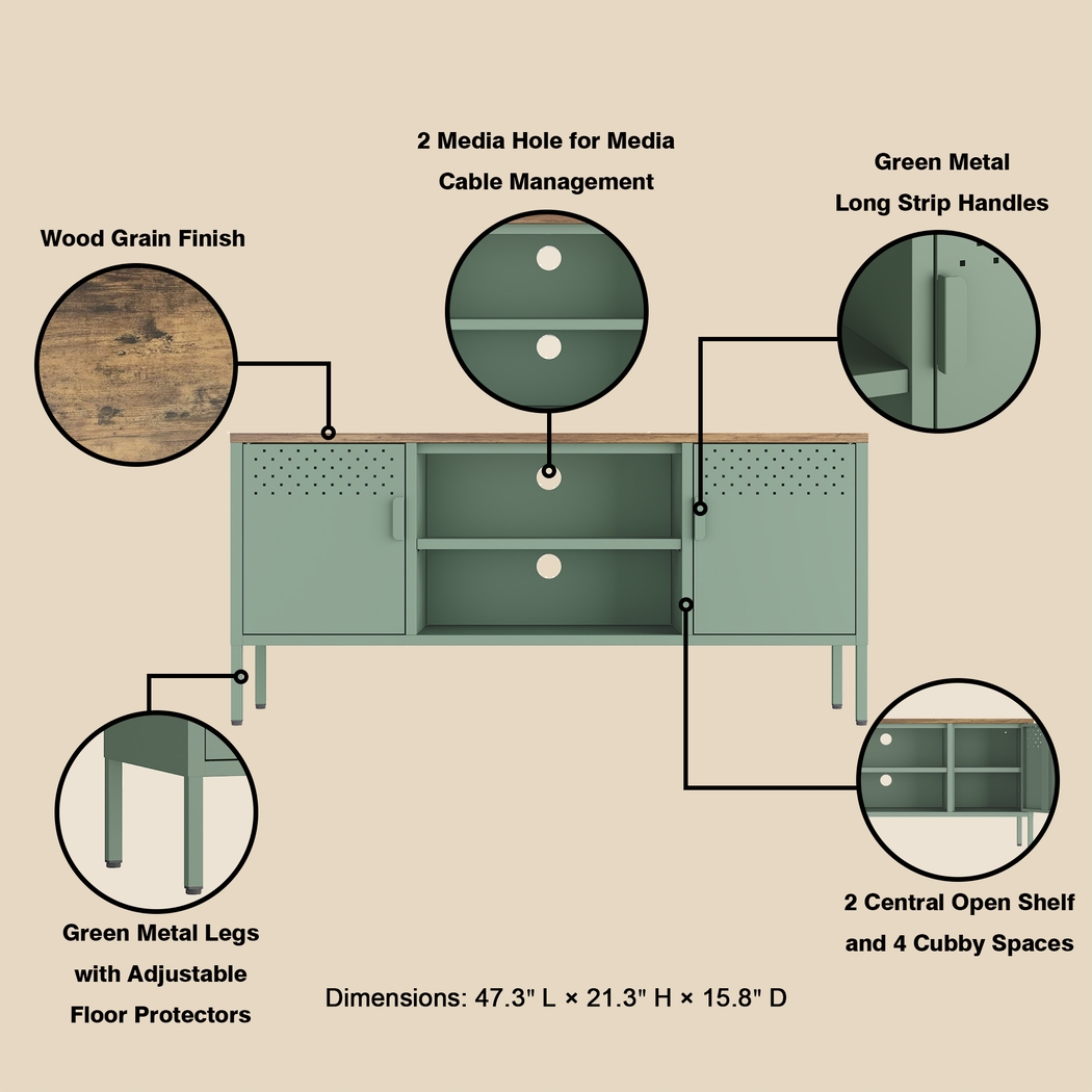 Shadoworks Green 47.5 in. Console - Thumbnail - Image 9