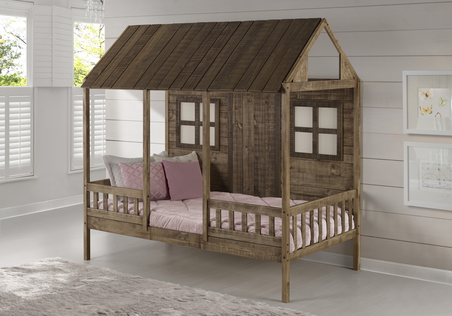 Shady Porch Brown Twin Jr. Loft Bed - Thumbnail - Image 3