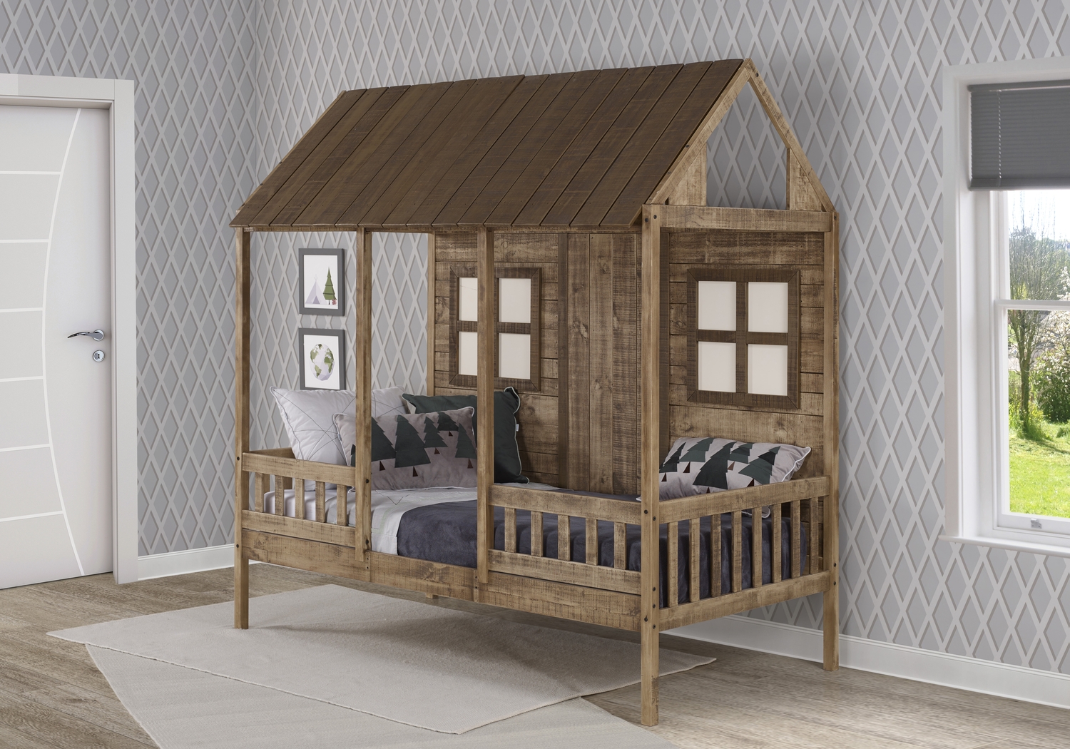 Shady Porch Brown Twin Jr. Loft Bed - Thumbnail - Image 4