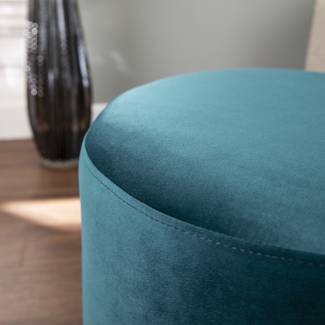 Shagbark Teal Ottoman - Thumbnail - Image 4