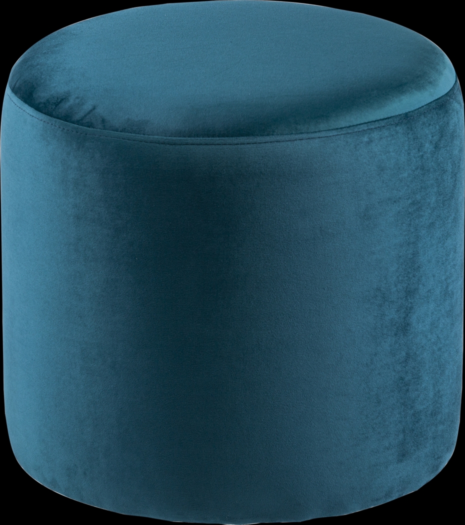 Shagbark Teal Ottoman - Thumbnail - Image 1