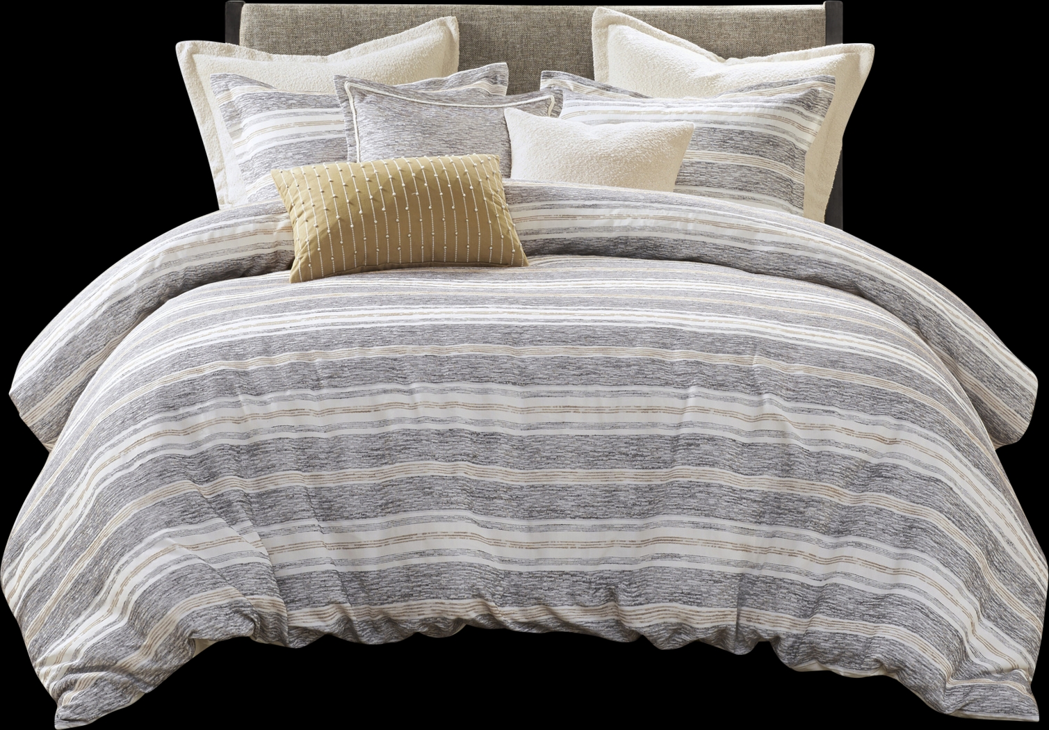 Shahan Charcoal 8 Pc Full/Queen Comforter Set - Thumbnail - Image 6