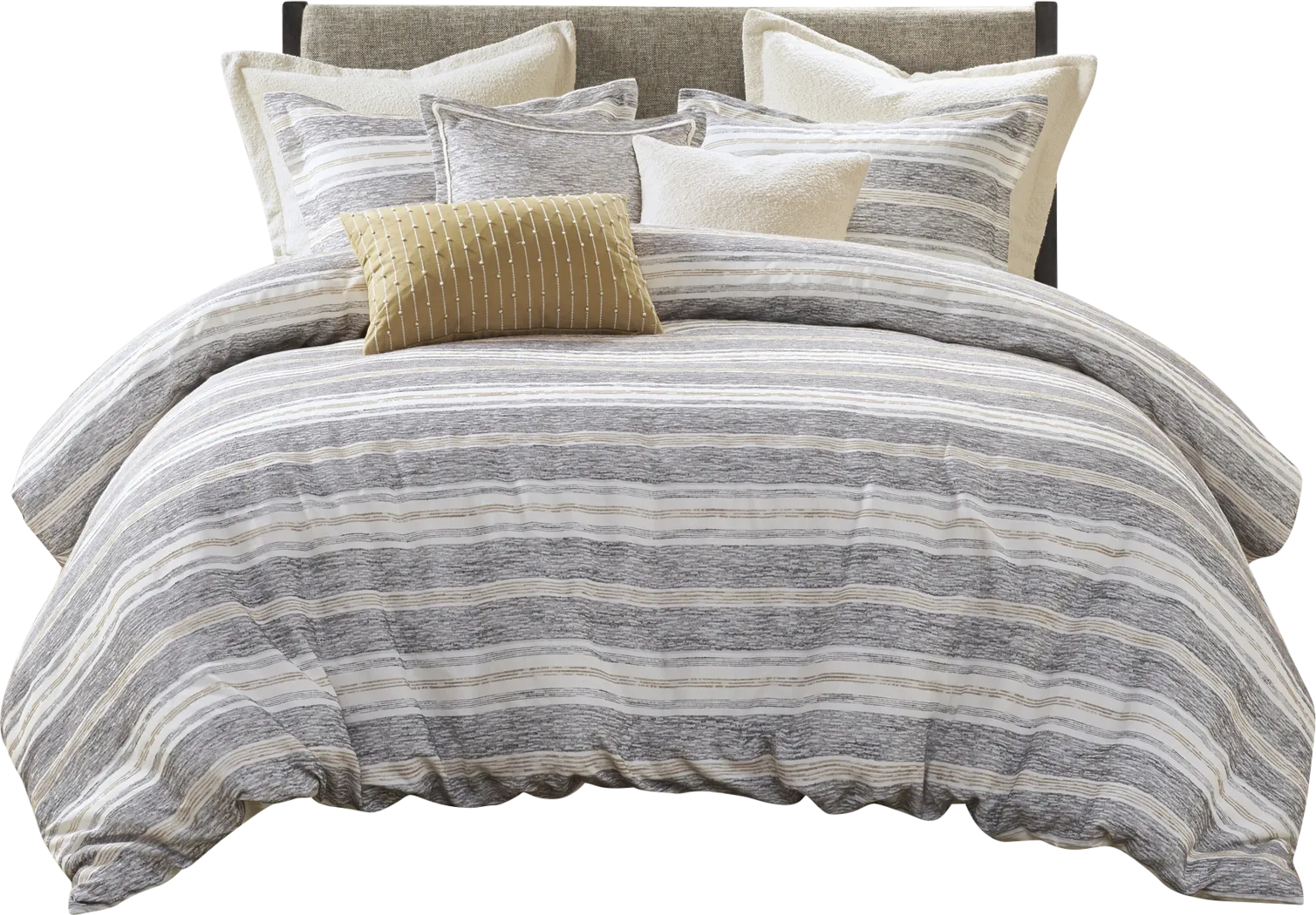 Shahan Charcoal 8 Pc King/California King Comforter Set - Thumbnail - Image 6