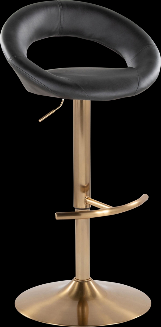 Shallowe I Black Adjustable Swivel Barstool, Set of 2 - Thumbnail - Image 6