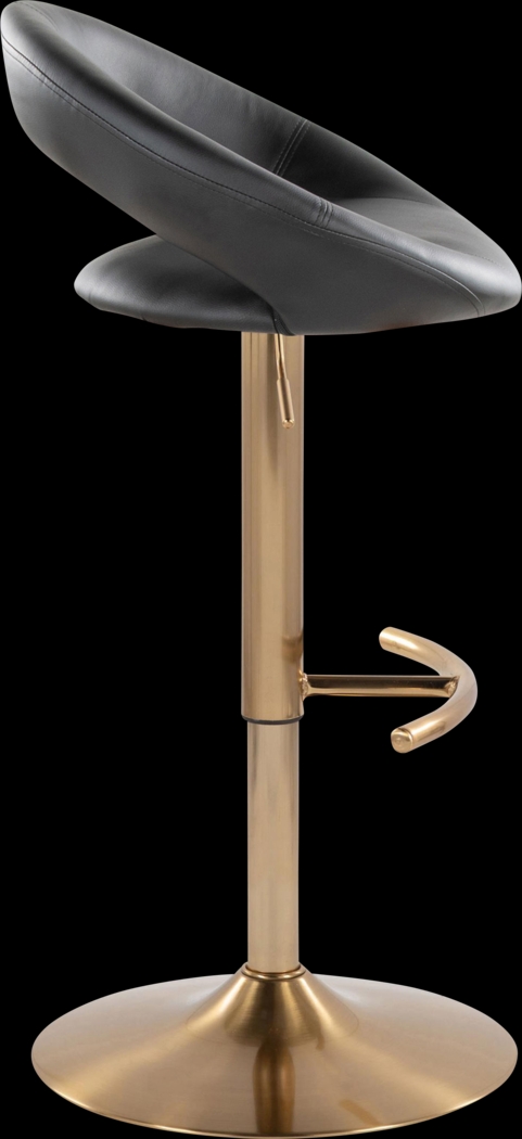 Shallowe I Black Adjustable Swivel Barstool, Set of 2 - Thumbnail - Image 7