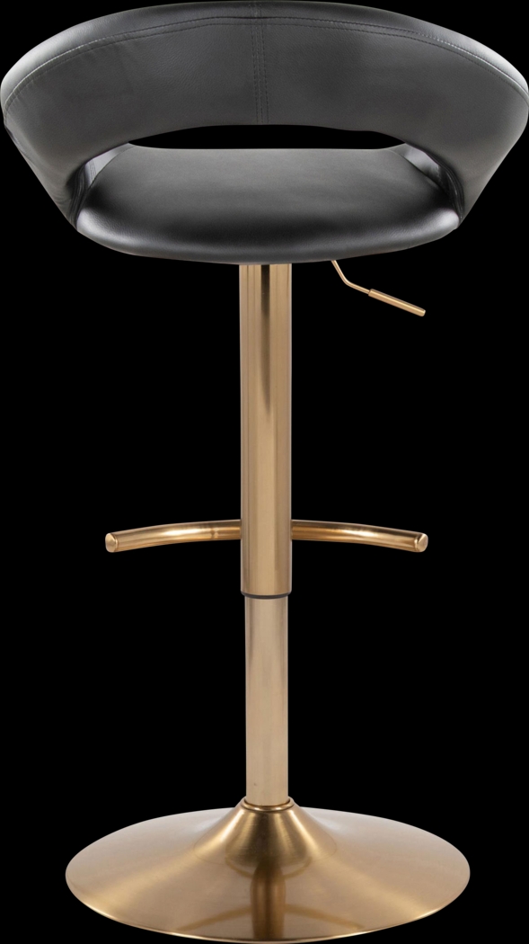 Shallowe I Black Adjustable Swivel Barstool, Set of 2 - Thumbnail - Image 9