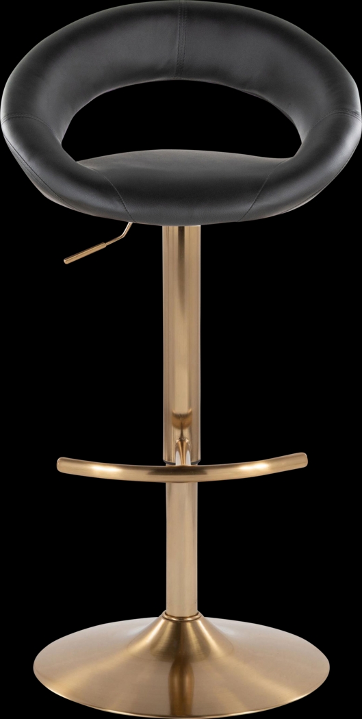 Shallowe I Black Adjustable Swivel Barstool, Set of 2 - Thumbnail - Image 10