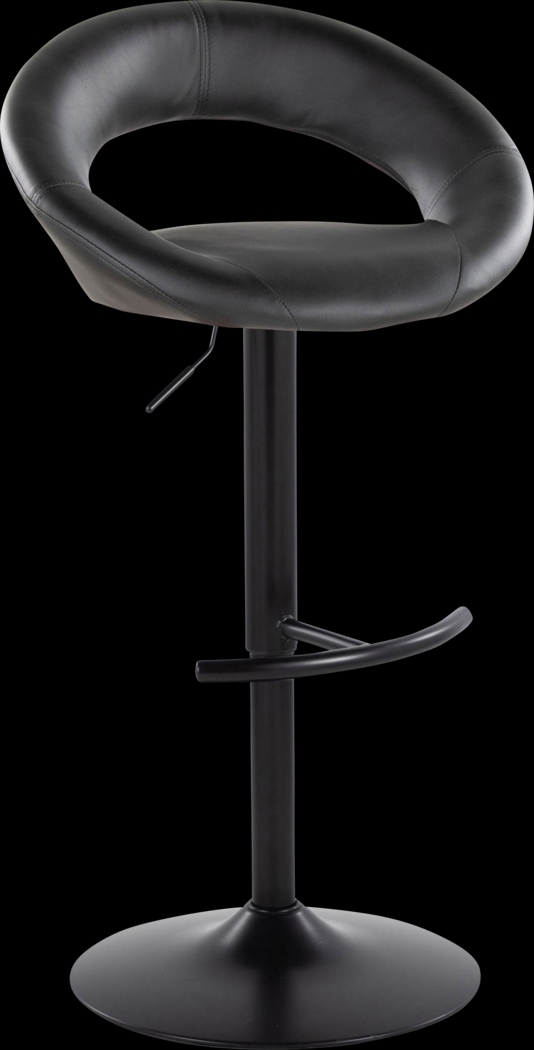 Shallowe II Black Adjustable Swivel Barstool, Set of 2 - Thumbnail - Image 6