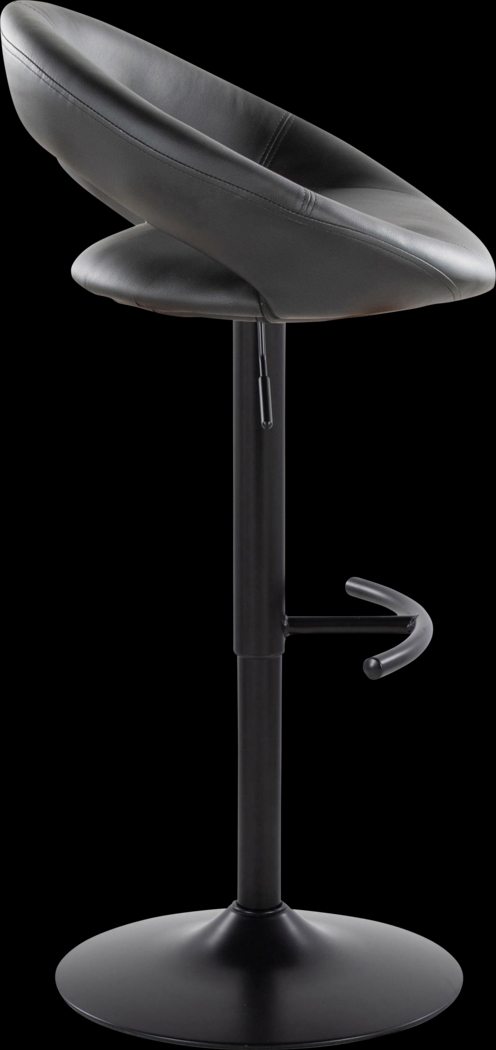 Shallowe II Black Adjustable Swivel Barstool, Set of 2 - Thumbnail - Image 7