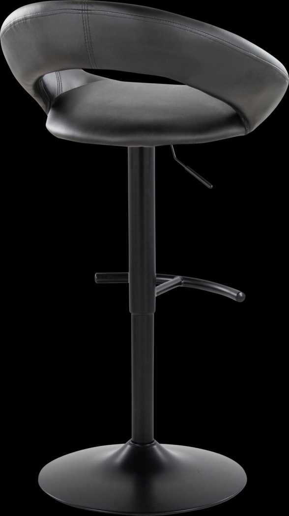Shallowe II Black Adjustable Swivel Barstool, Set of 2 - Thumbnail - Image 8