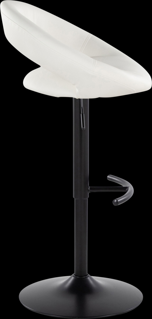 Shallowe II White Adjustable Swivel Barstool, Set of 2 - Thumbnail - Image 6