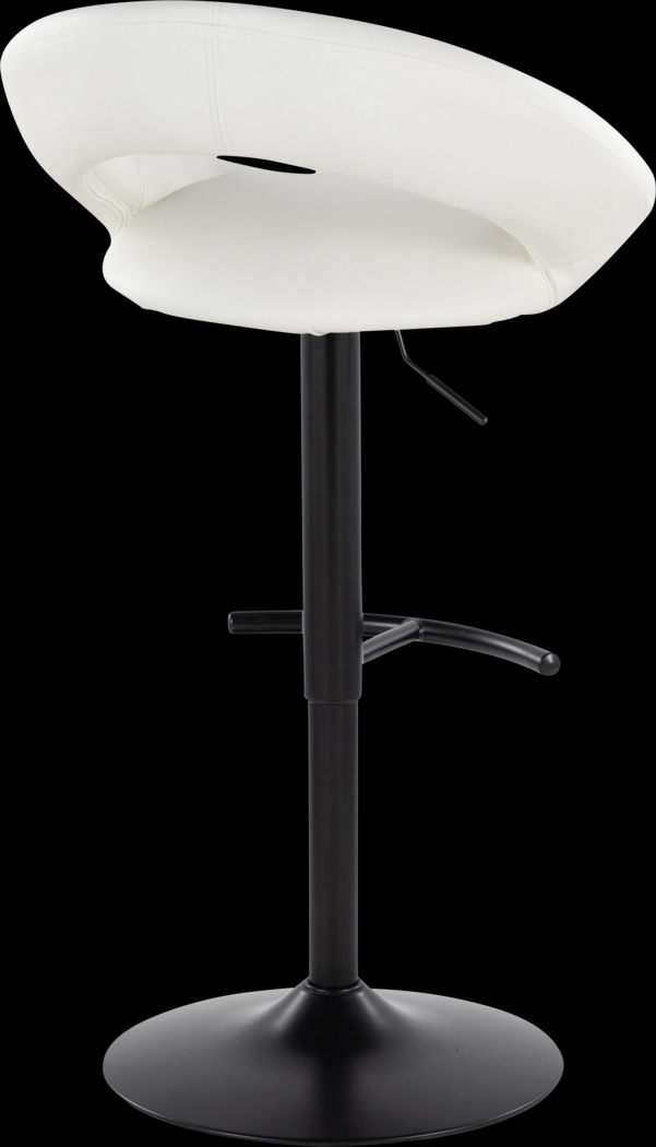 Shallowe II White Adjustable Swivel Barstool, Set of 2 - Thumbnail - Image 7