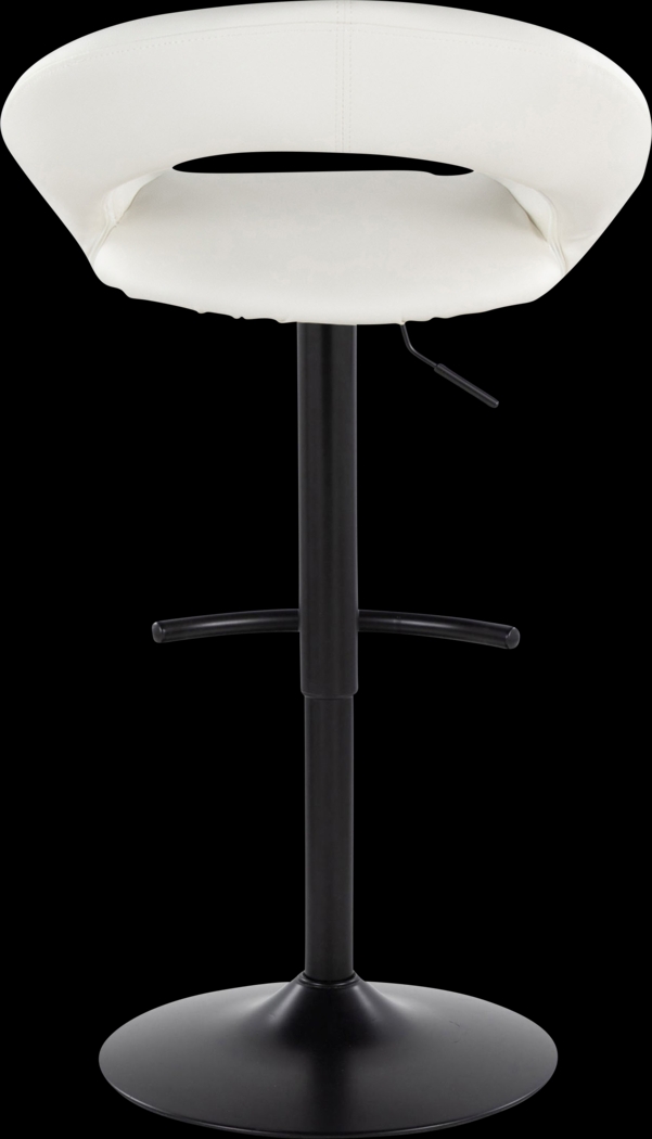 Shallowe II White Adjustable Swivel Barstool, Set of 2 - Thumbnail - Image 8