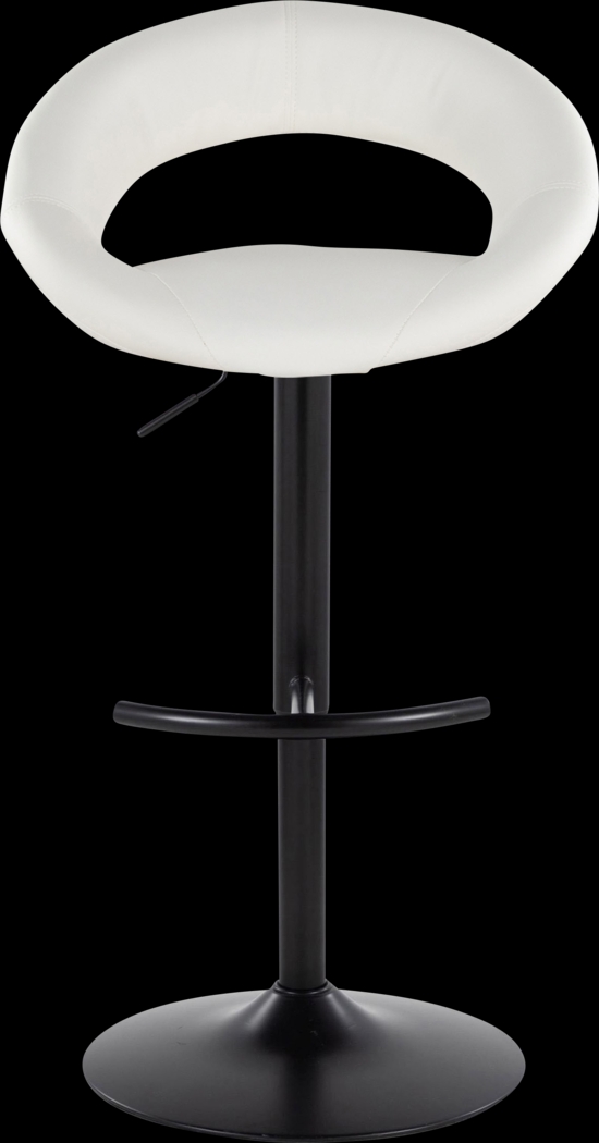 Shallowe II White Adjustable Swivel Barstool, Set of 2 - Thumbnail - Image 9