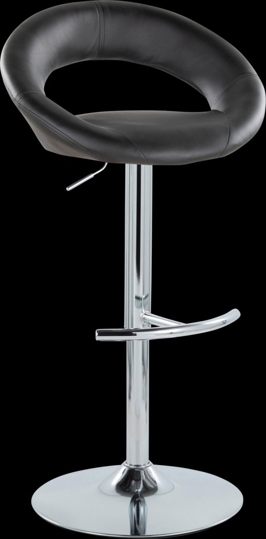 Shallowe III Black Adjustable Swivel Barstool, Set of 2 - Thumbnail - Image 6