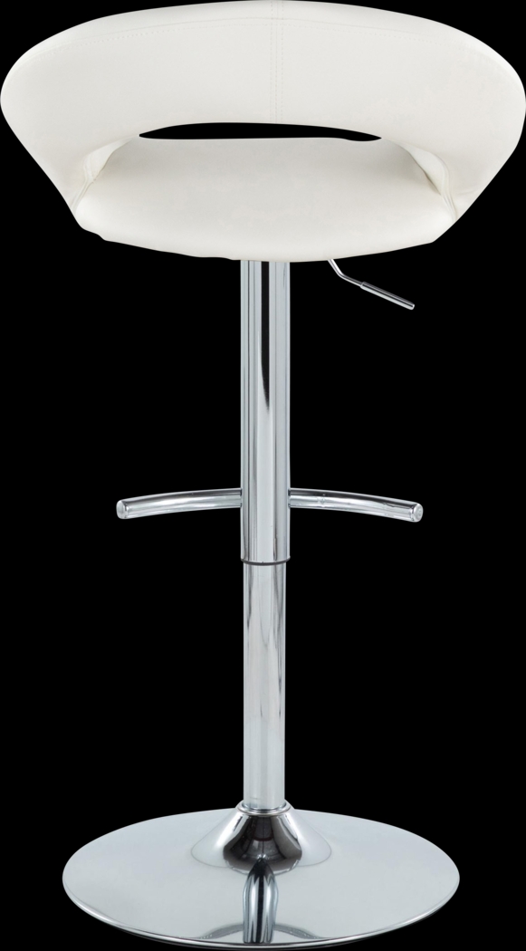 Shallowe III White Adjustable Swivel Barstool, Set of 2 - Thumbnail - Image 11
