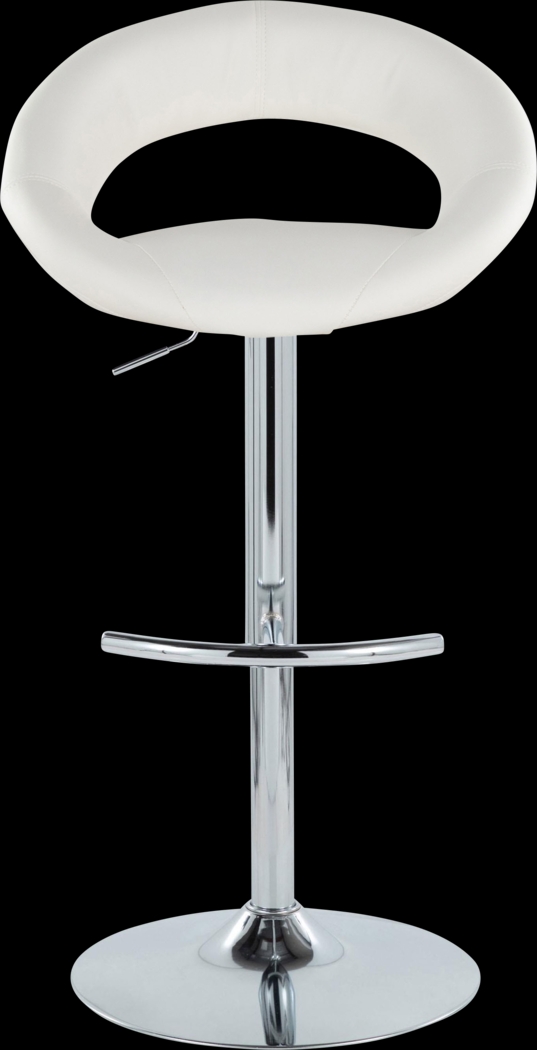 Shallowe III White Adjustable Swivel Barstool, Set of 2 - Thumbnail - Image 12