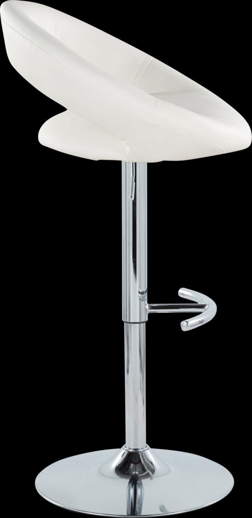 Shallowe III White Adjustable Swivel Barstool, Set of 2 - Thumbnail - Image 9