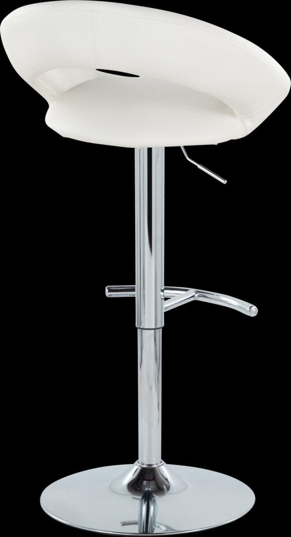 Shallowe III White Adjustable Swivel Barstool, Set of 2 - Thumbnail - Image 10