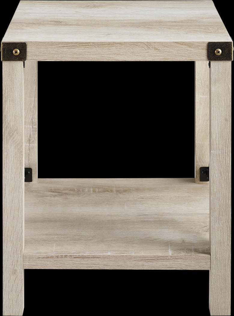 Shamblin White End Table - Thumbnail - Image 2