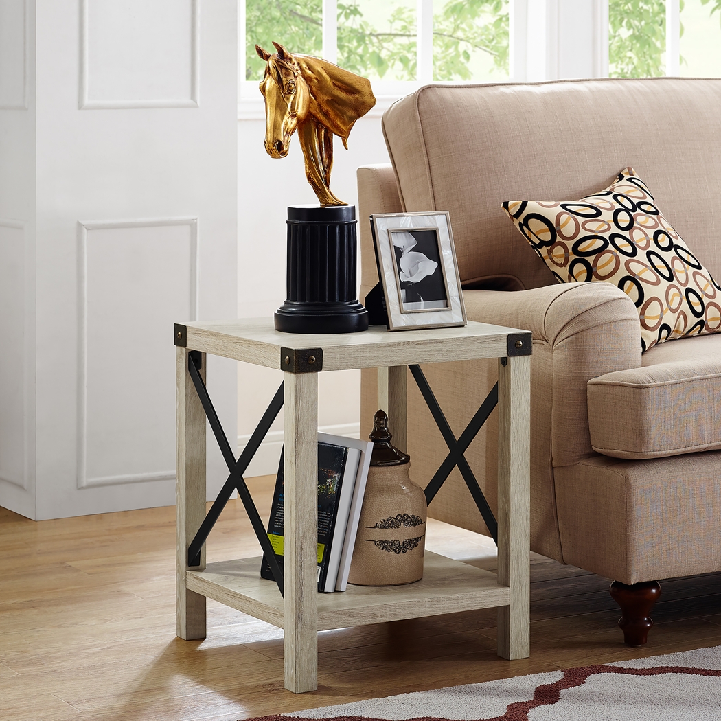 Shamblin White End Table - Thumbnail - Image 4