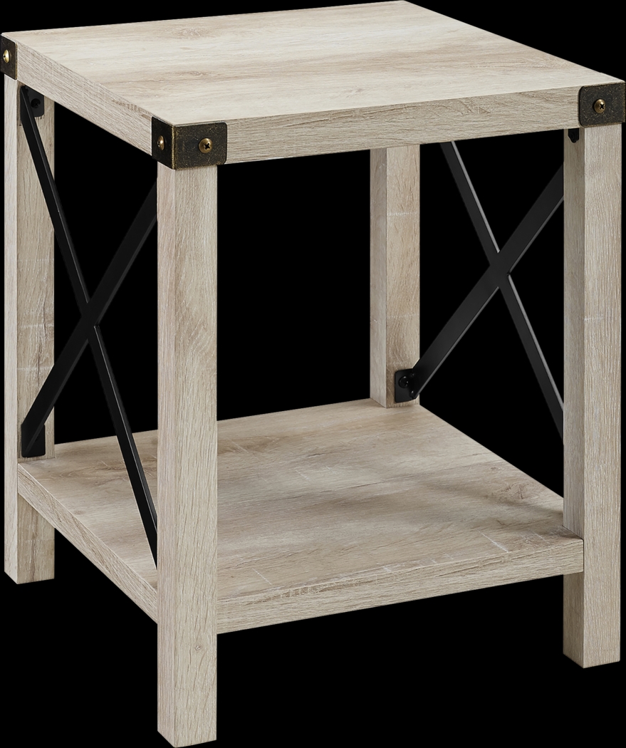 Shamblin White End Table - Thumbnail - Image 1