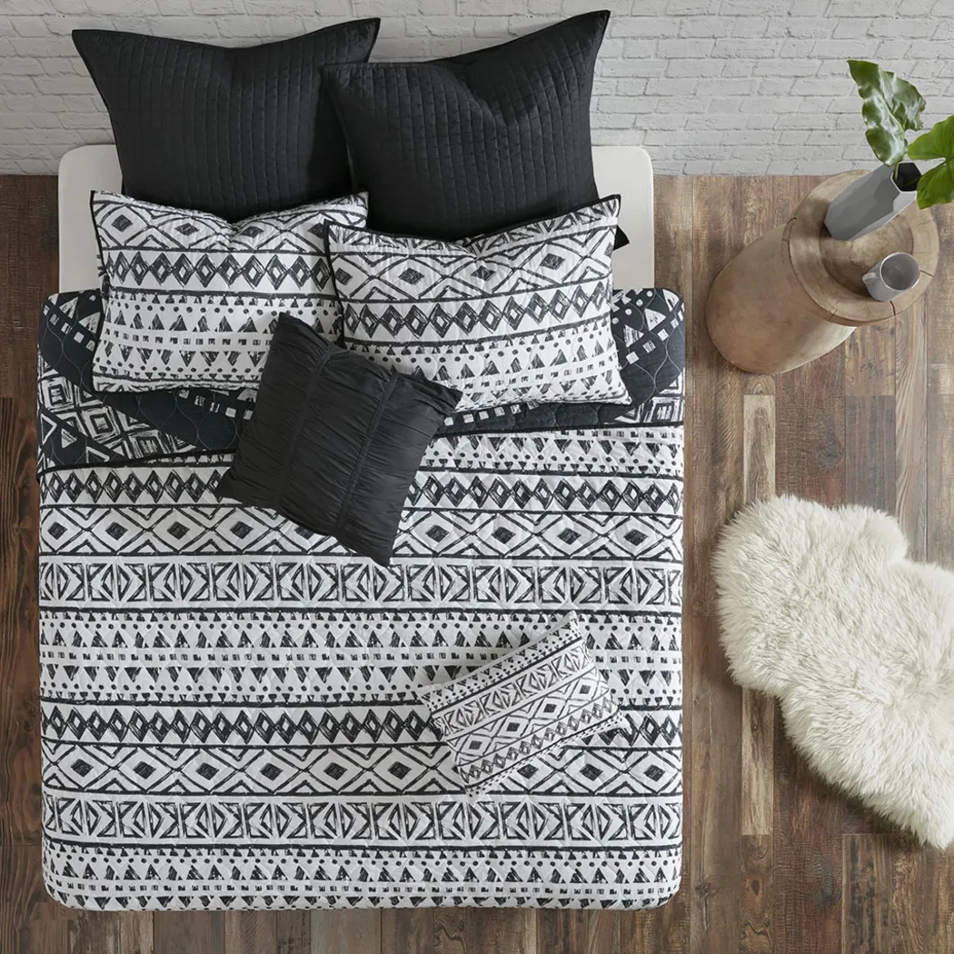 Shamilar Black 7 Pc Full/Queen Coverlet Set - Thumbnail - Image 12