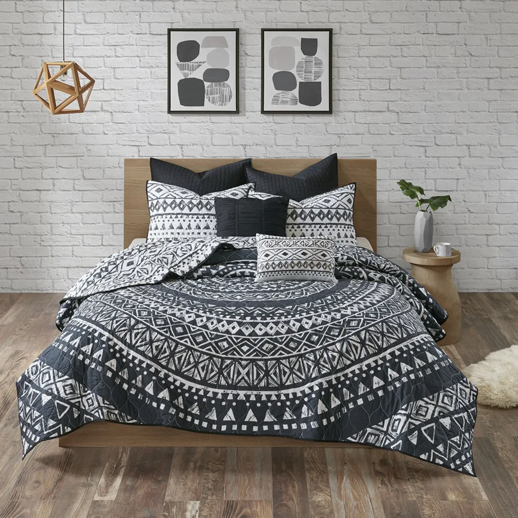 Shamilar Black 7 Pc Full/Queen Coverlet Set - Thumbnail - Image 13