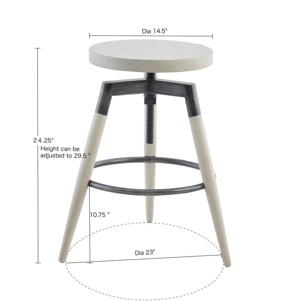 Shanemoss White Counter Height Stool - Thumbnail - Image 6