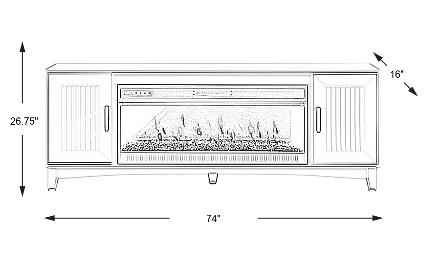 Dimension Image. Please refer to the Dimension Tab on this page for dimension details.