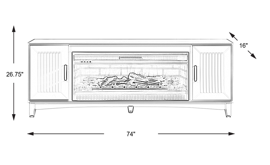 Dimension Image. Please refer to the Dimension Tab on this page for dimension details.
