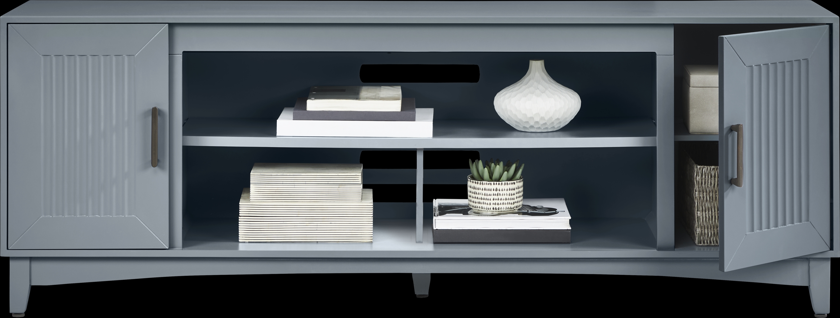 Shanewood II Blue 74 in. Console - Thumbnail - Image 3